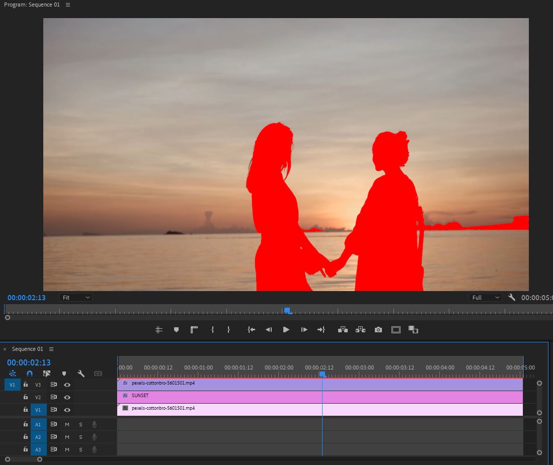 Paint Bucket효과가 들어간 노을 영상