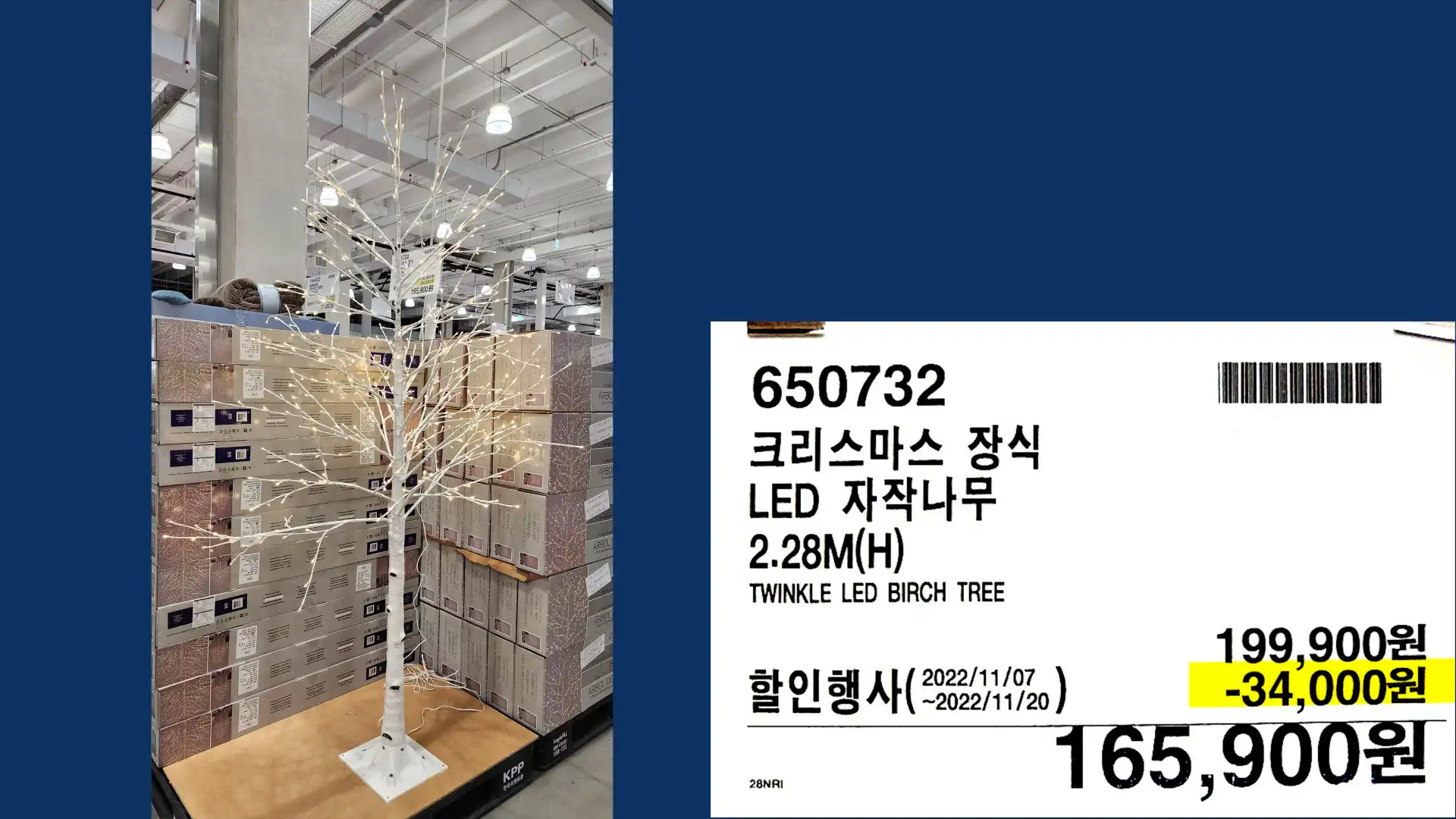 크리스마스 장식
LED 자작나무
2.28M(H)
TWINKLE LED BIRCH TREE
165&#44;900원