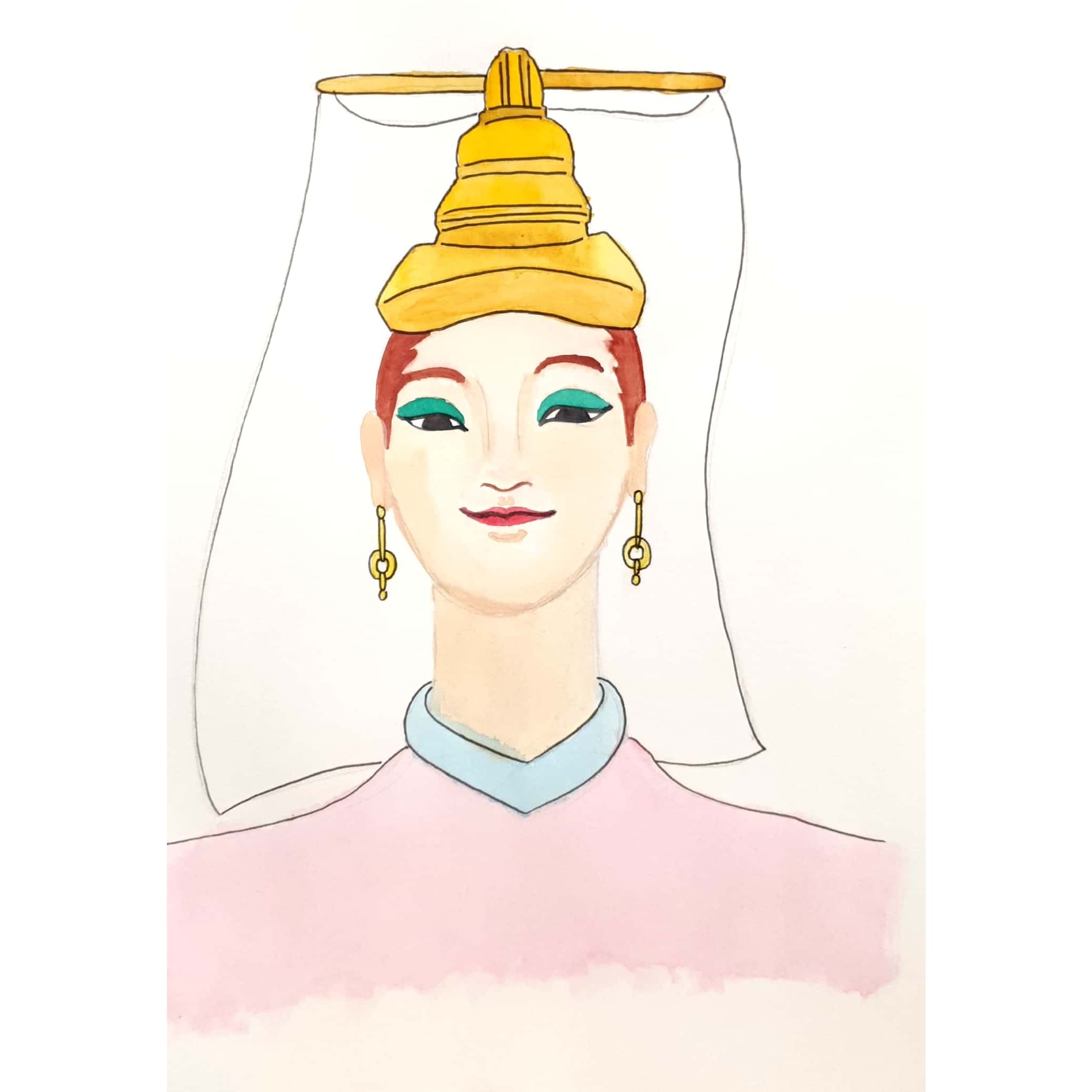  Look 바라보다 / 일러스트 그림 드로잉 / 인물화 그리기