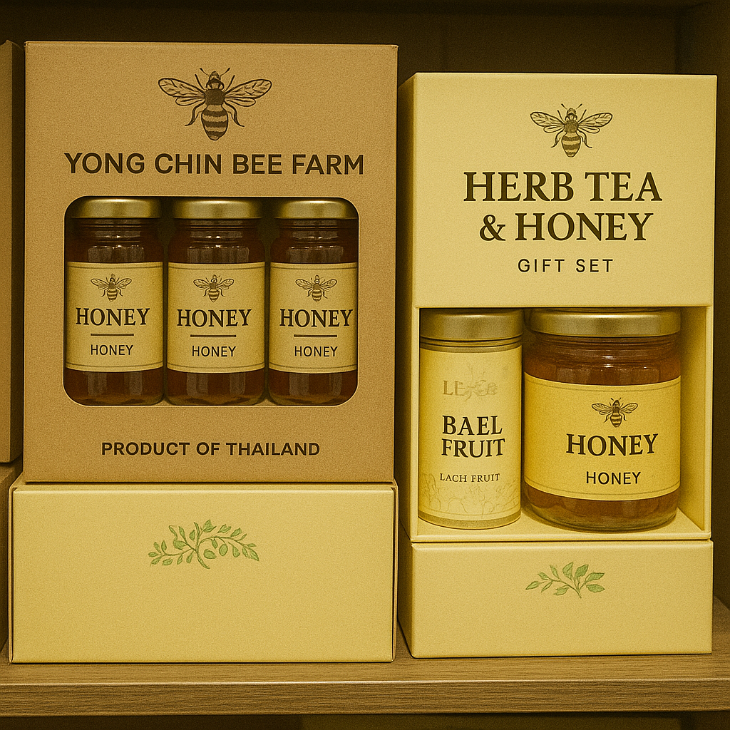 수완나품 공항 내부 면세점Yong Chin Bee Farm 꿀세트+허브티 &amp; 꿀 선물 패키지 사진