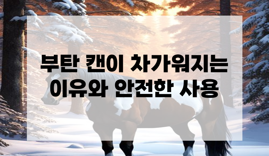 부탄 캔이 차가워지는 이유와 안전한 사용
