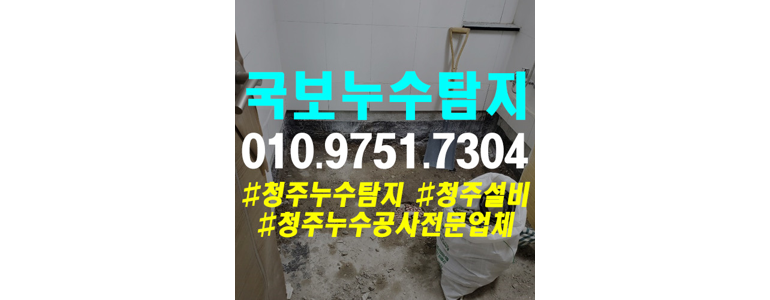 청주 서원구 누수탐지