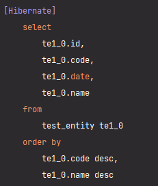 highlight_sql 설정 시 쿼리 표시