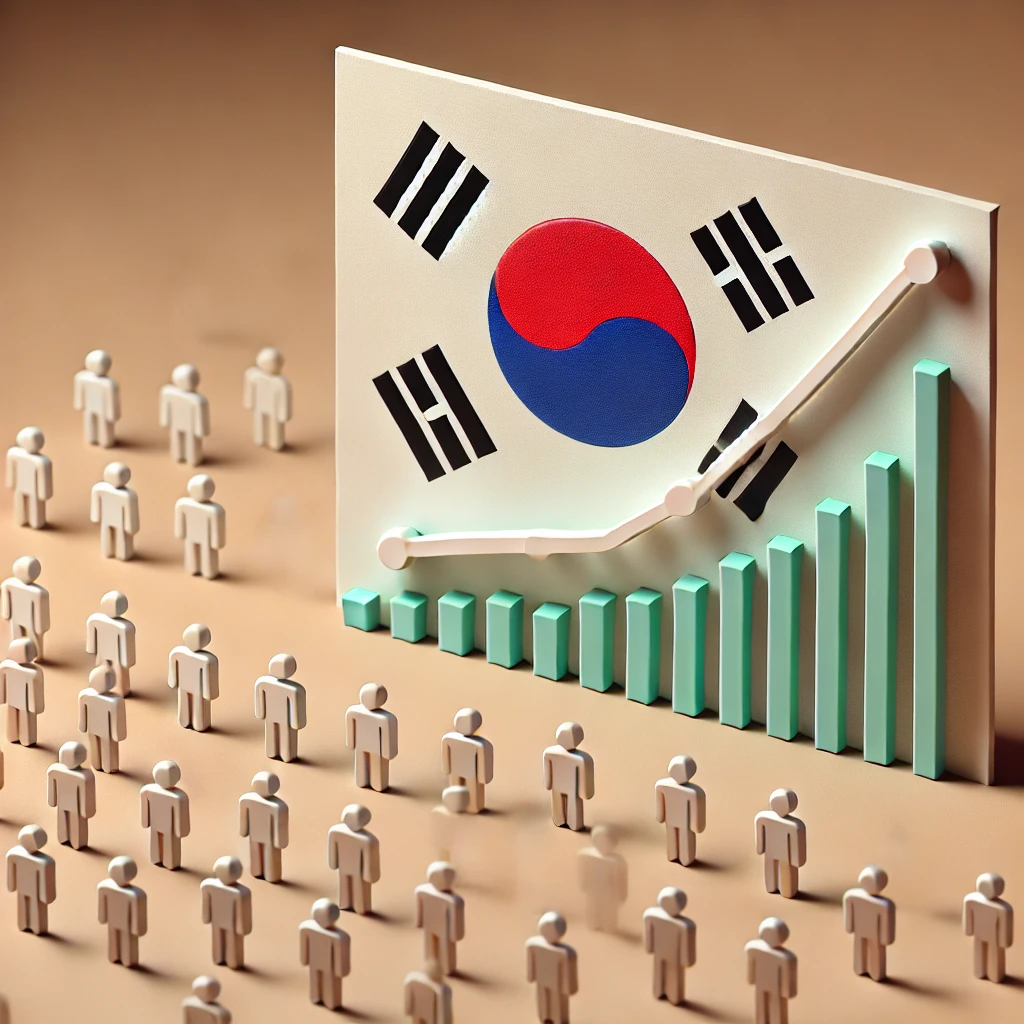 한국 인구 감소를 상징적으로 표현