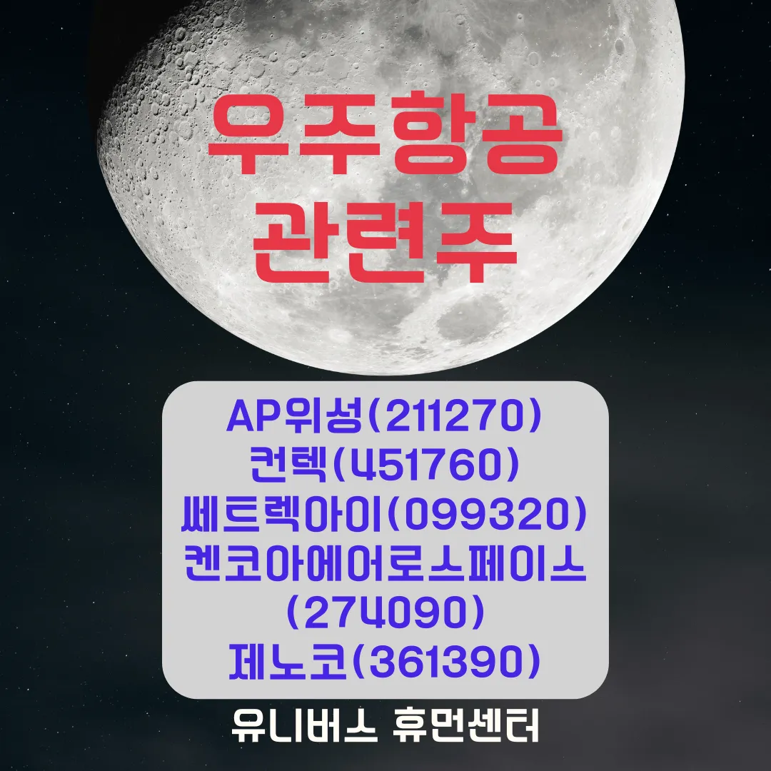  우주항공 관련주 정리, 스페이스 광개토 프로젝트 투자