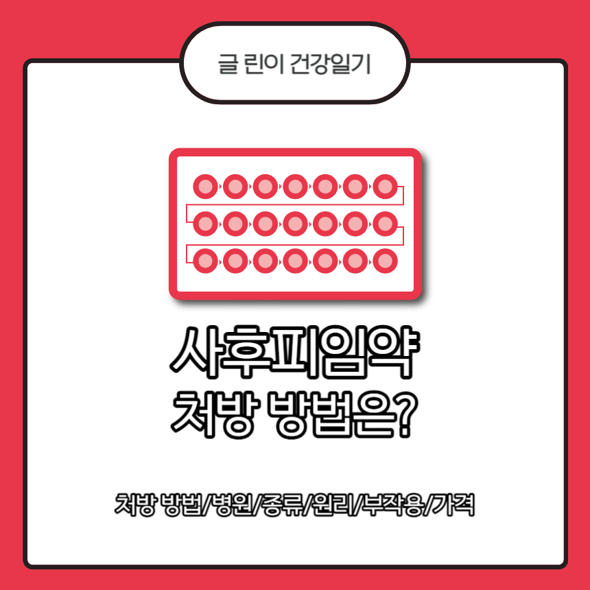  사후피임약 처방 방법은?