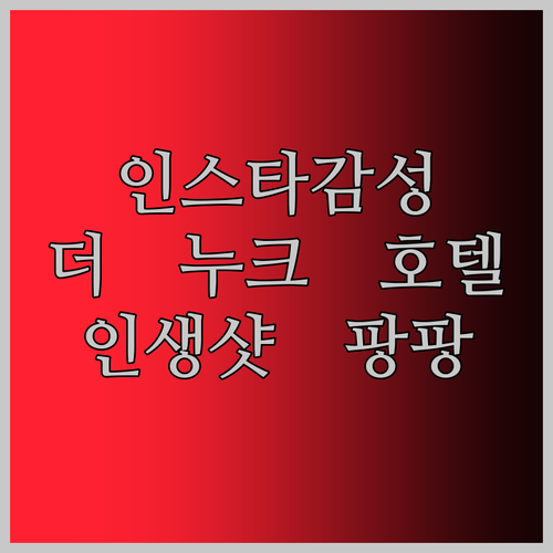 인스타 감성 숙소! 더 누크 호텔 항