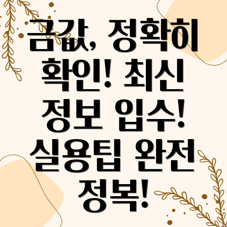 금 시세 확인