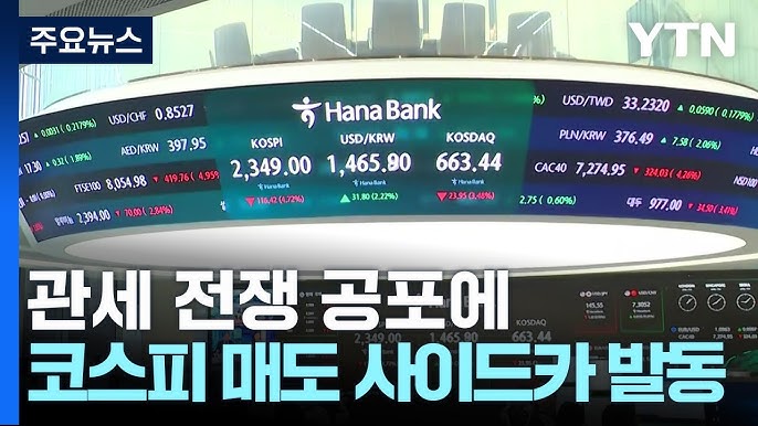 코스피 매도 사이드카 발동, 매도 실리 엄청나