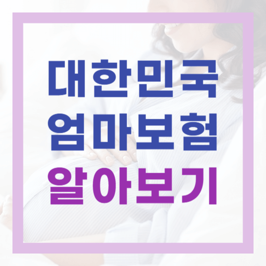  지금 가입하세요! 엄마와 태아를 위한 무료 보험<대한민국 엄마보험>