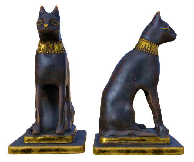 이집트 고양이 유물 동상