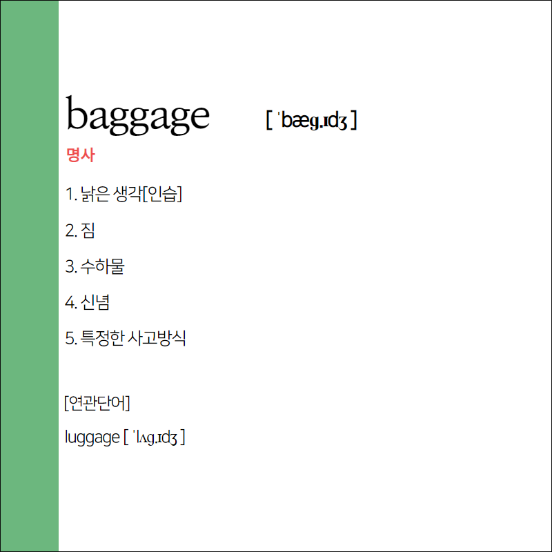 baggage 뜻