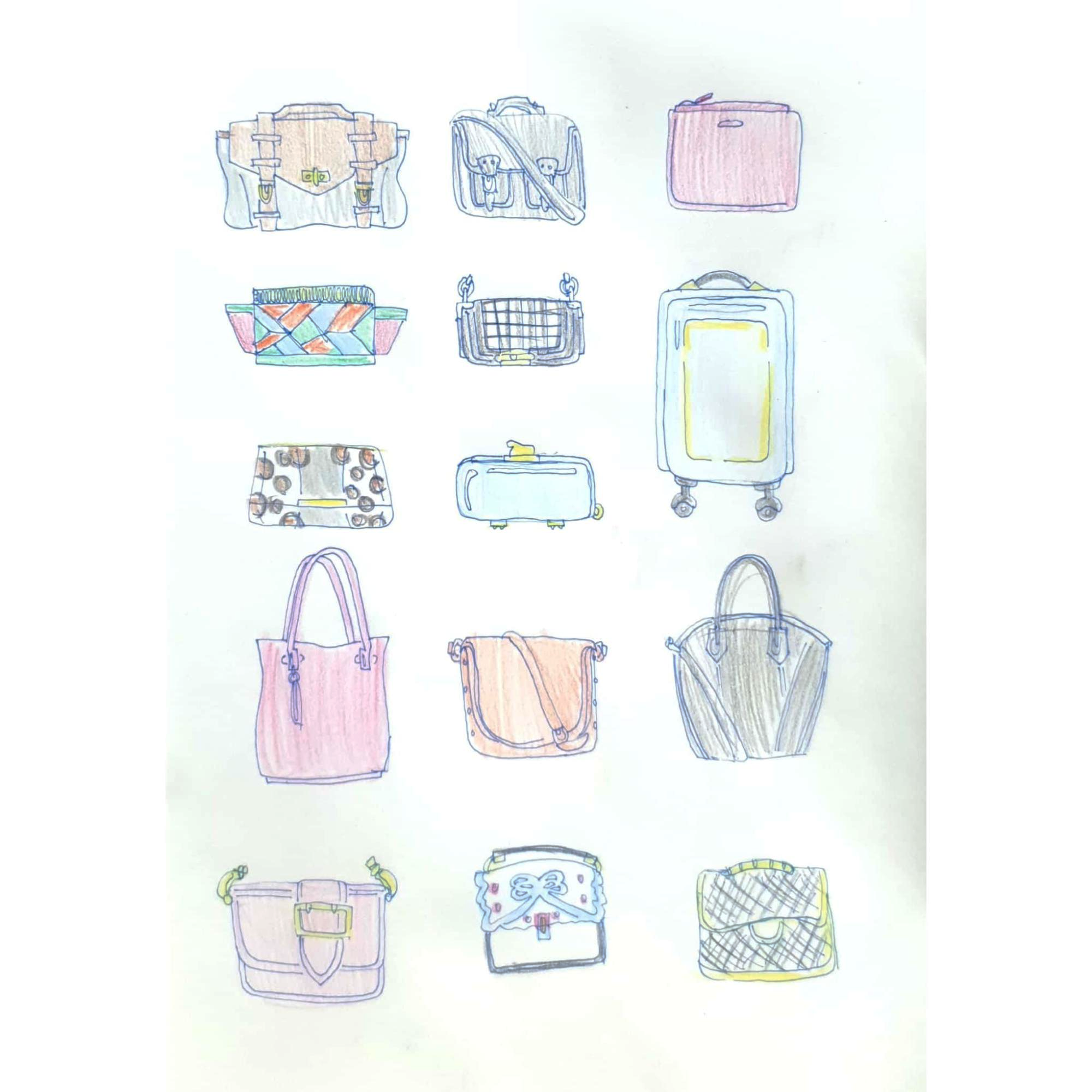  Bags 가방들 / 일러스트 그림 드로잉 / 가방 그리기