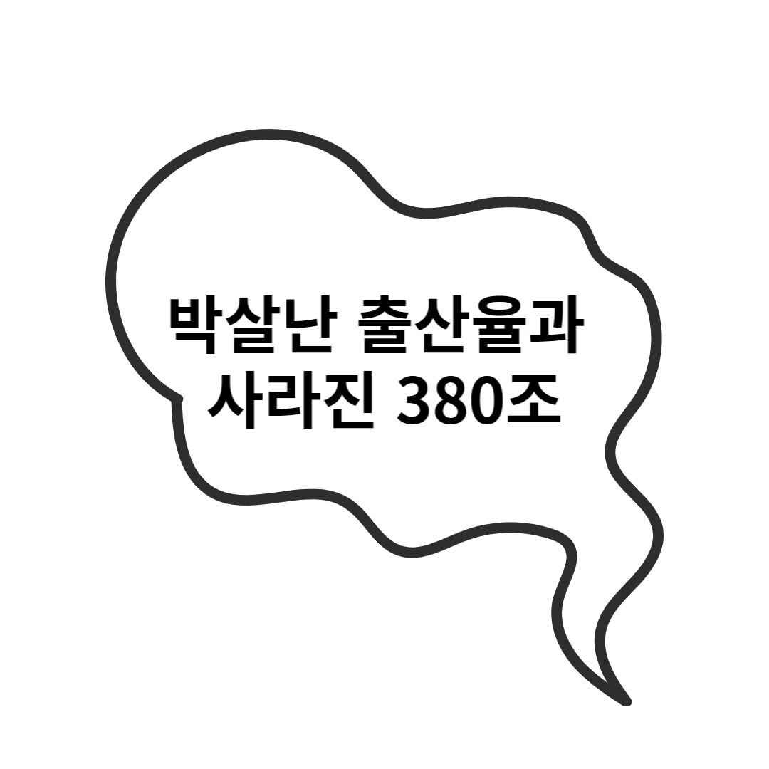  박살난 출산율과 하늘로 증발해버린 380조