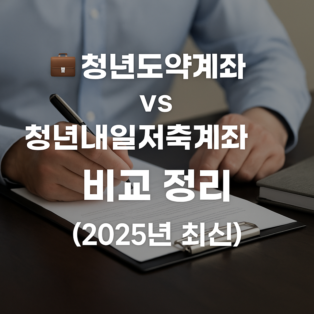 &quot;💼 청년도약계좌 vs 청년내일저축계좌 비교 정리 (2025년 최신)&quot;