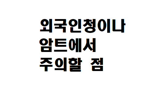  외국인청 또는 암트 방문할 때 주의할 점 (비자 발급 및 행정업무)