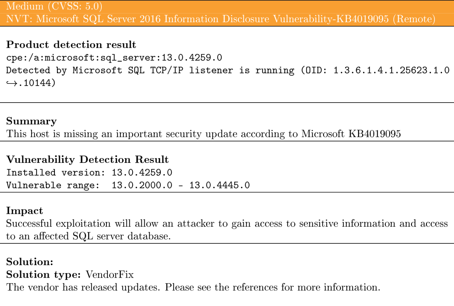 SQL Server 2016 KB4019095