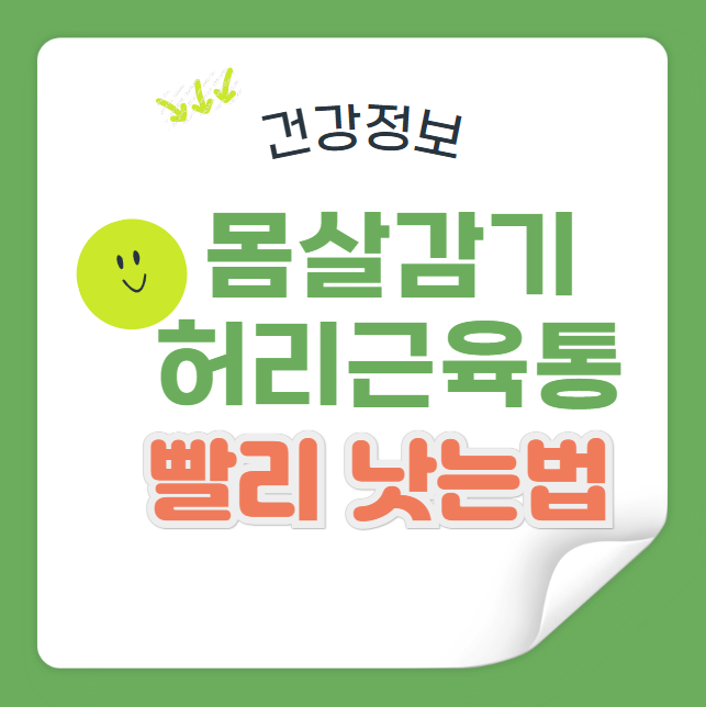 몸살감기와 허리 근육통 빨리 낫는 법