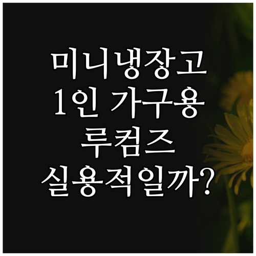 1인 가구를 위한 루컴즈 미니 김치냉