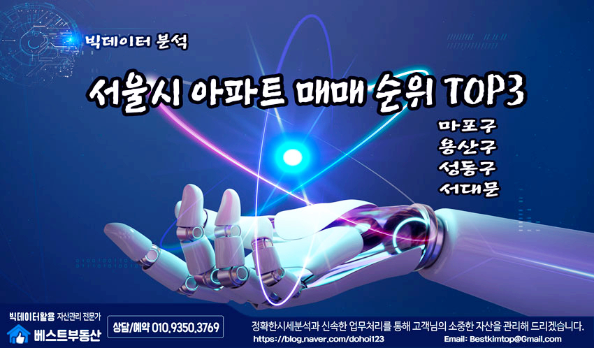  서울시 매매거래량 TOP3 아파트 분석-2탄 !!!