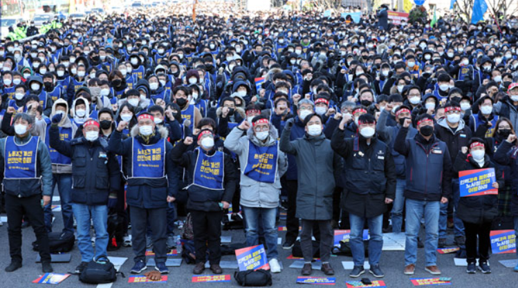 서울교통공사 파업 사진