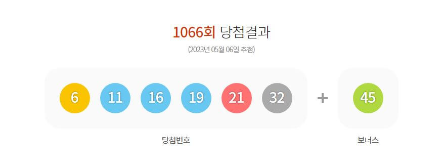 1066회-로또-당첨번호