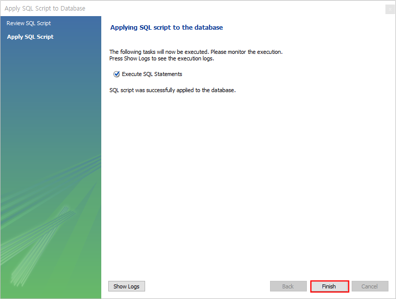 코더제로 데이터베이스 MySQL Workbench Applying SQL Script