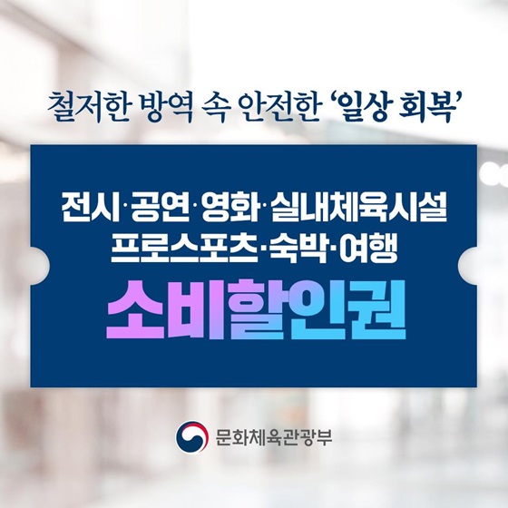  "다시 일상으로" 정부, 소비할인권 7종 사용 재개