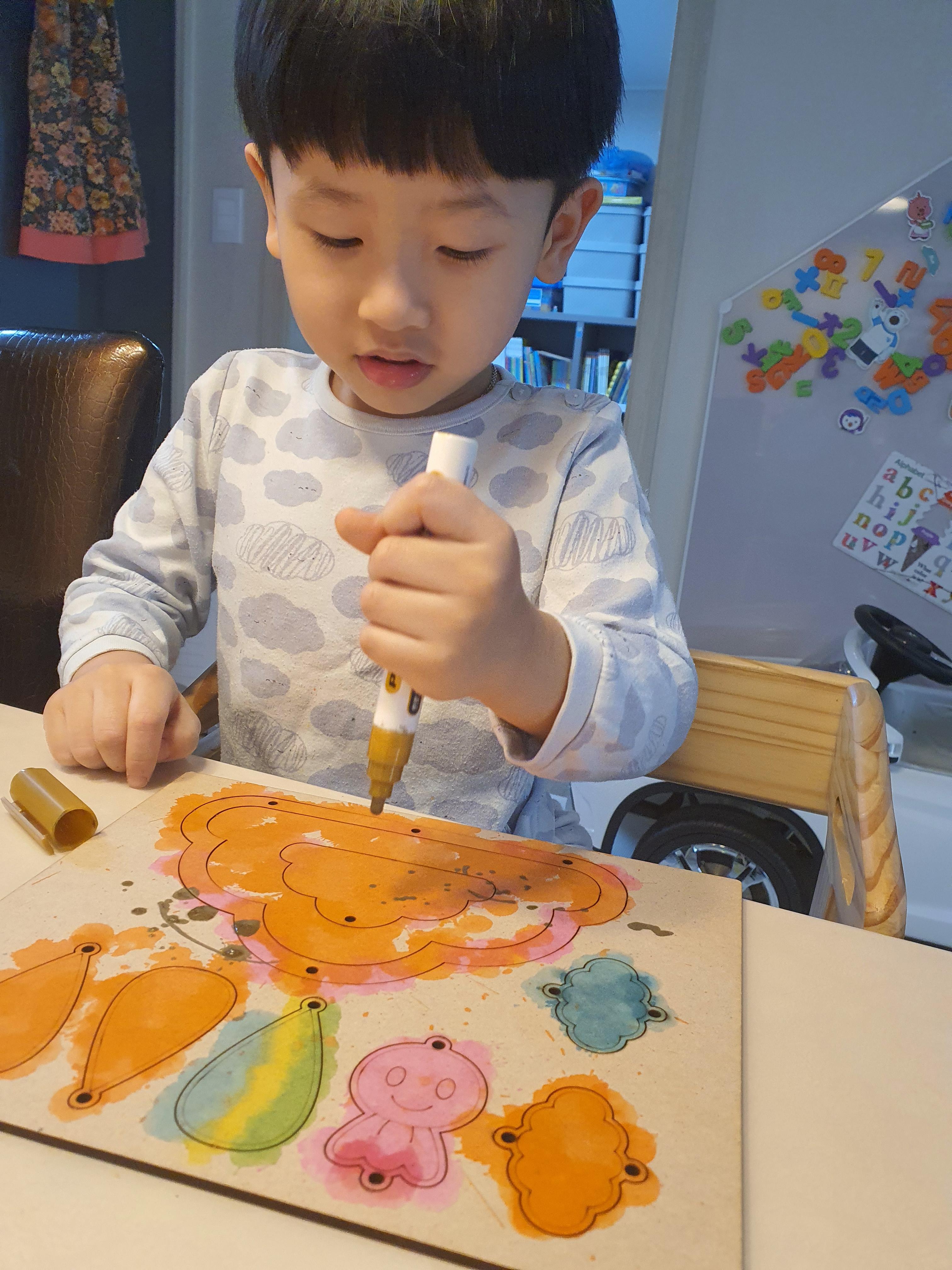  5살 아이 집콕놀이 드림캐쳐 만들기