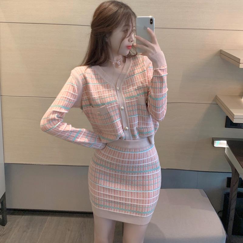 핑크 투피스 세트 데이트 여친룩 M