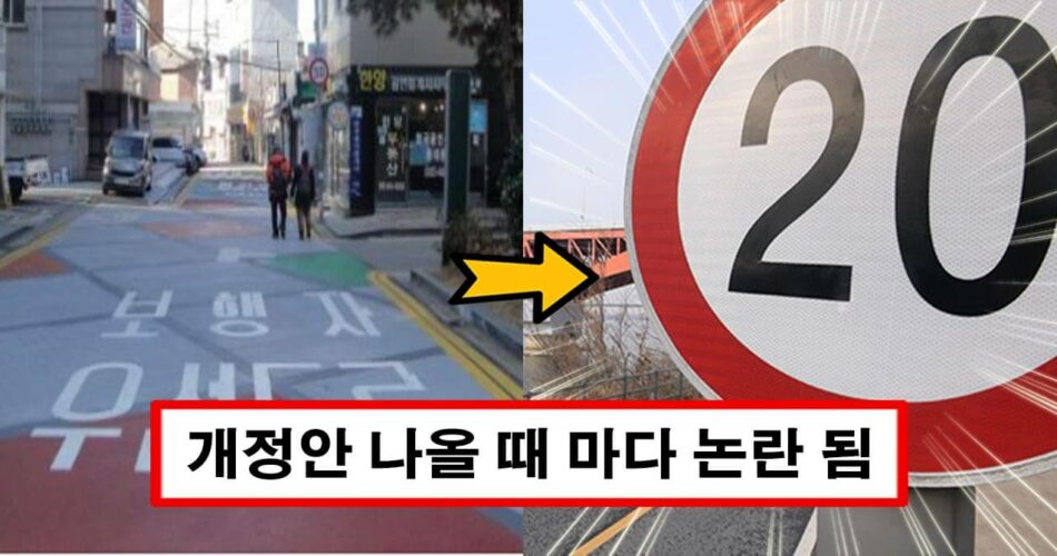  “20km로 제한됩니다” 보행자 사고 방지를 위해 이번에 바뀌는 도로 제한 속도