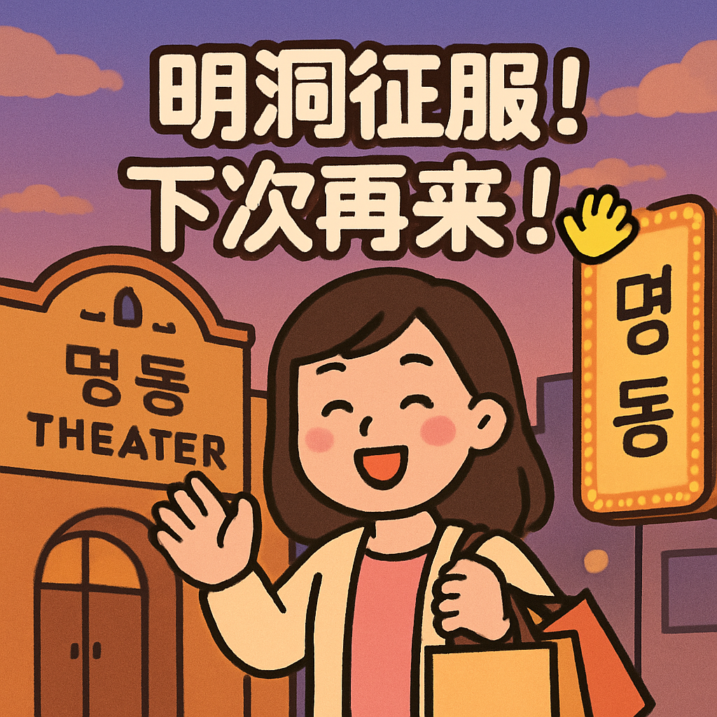 明洞征服!下次再来!👋