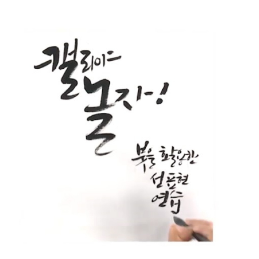  캘리그라피 독학으로 배우기 2일차  캘리야 놀자~