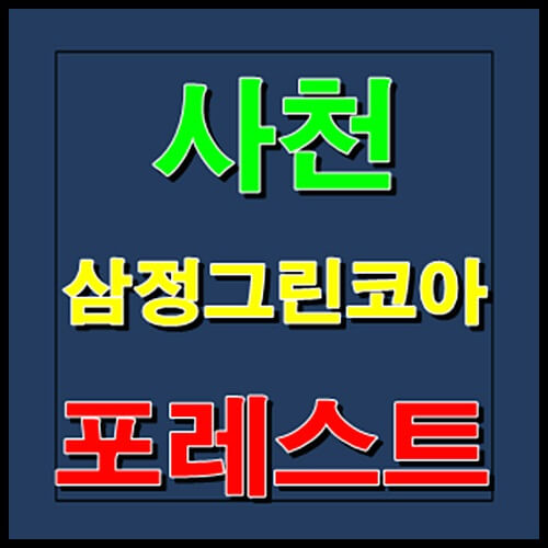  사천 삼정그린코아 포레스트 선착순 줍줍 법인 계약시 중도금 유예