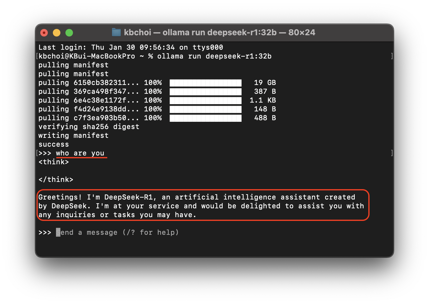 DeepSeek-R1설치