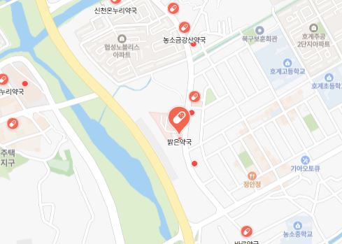 내 근처 24시간 약국 울산 북구 심야 야간 영업