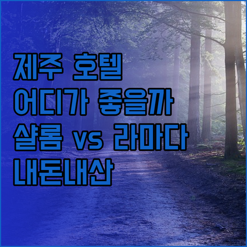 제주 호텔 예약 고민 끝! 호텔 샬롬