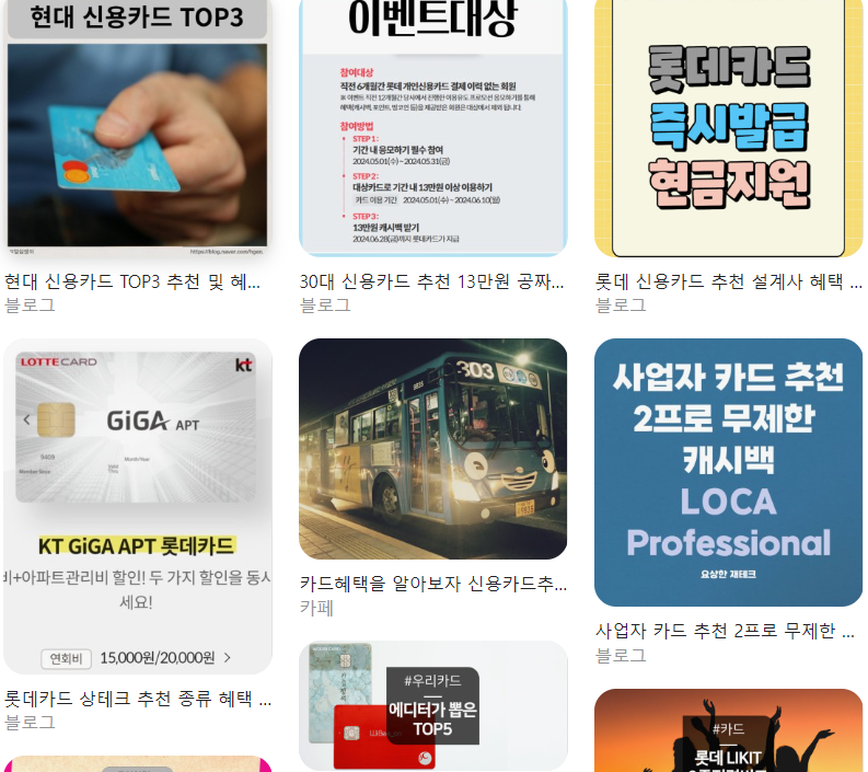  롯데카드 신용카드 추천 TOP 10 총정리