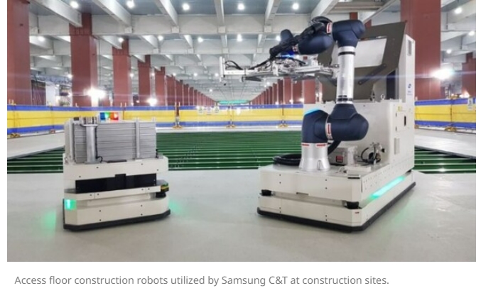 삼성물산&#44; 건설현장 고위험 작업 대체하는 &#39;플로어 로봇&#39; 상용화 VIDEO: Samsung C&T Leads Smart Construction with Robotic Technology