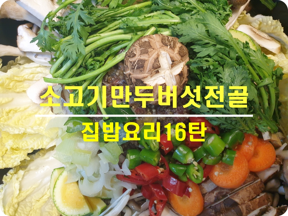  [집밥요리16탄]소고기만두버섯전골_야 이거 정말 맛있어요.