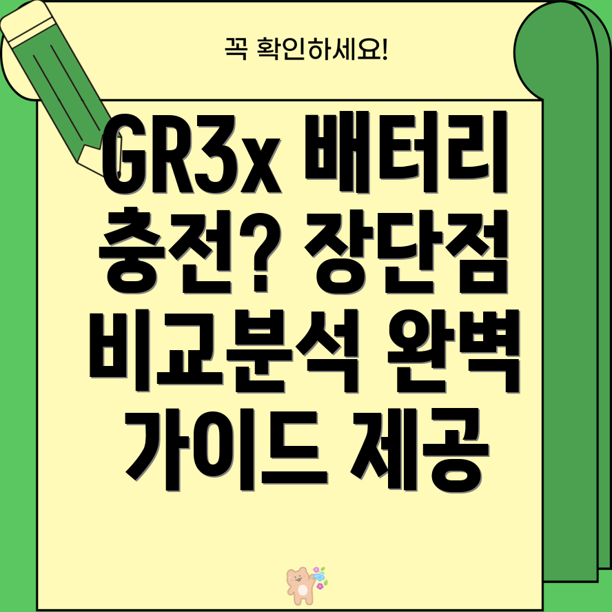 리코GR3x배터리충전기완벽가이드장단점비교선택팁