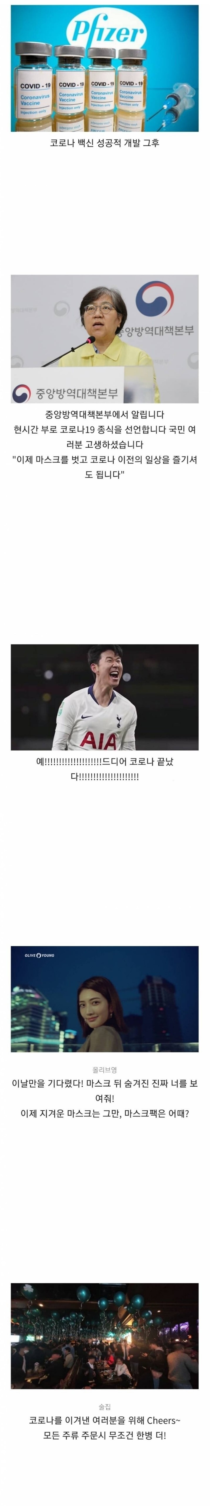  코로나 종식후의 모습
