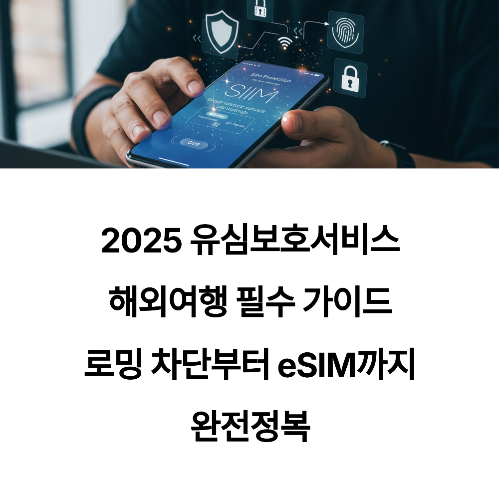 2025 유심보호서비스 해외여행 필수 가이드 로밍 차단부터 eSIM까지 완전정복