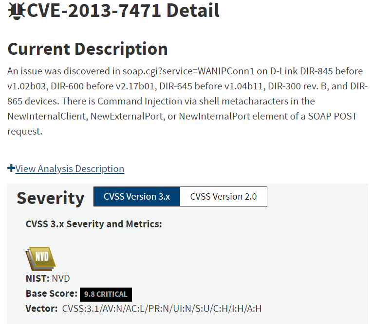 [Exploit] CVE-2013-7471 D-Link Command Execution Vulnerability (PoC / Packet) - 211029