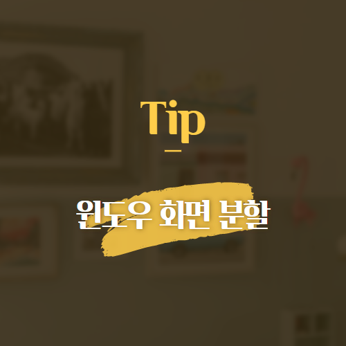 Tip 윈도우 화면 분할