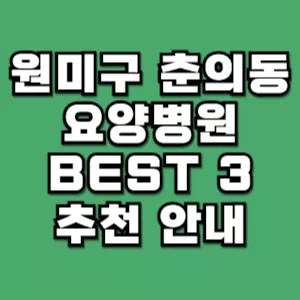 원미구-춘의동-요양병원