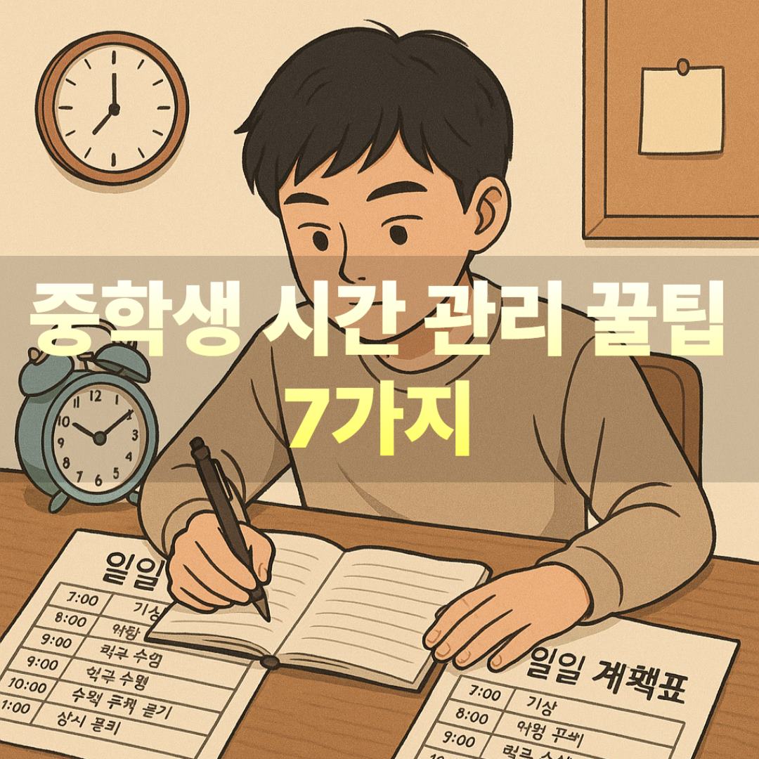 중학생 시간 관리 꿀팁 7가지