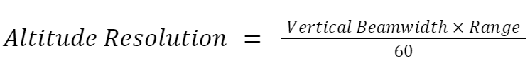 레이다 고도 해상도 계산식