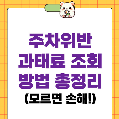 주차위반 과태료 조회