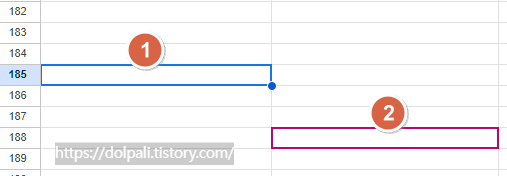 구글 Sheet 공유된 모습